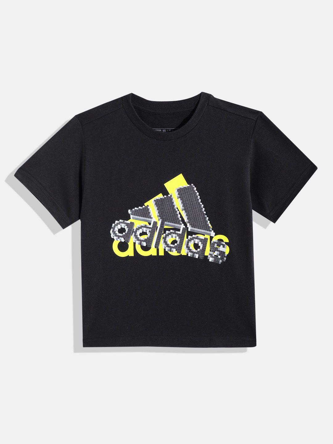adidas kids brand logo printed pure cotton lego gt 1 t-shirt