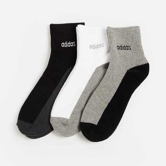 adidas men colourblocked ankle length socks -  pack of 3