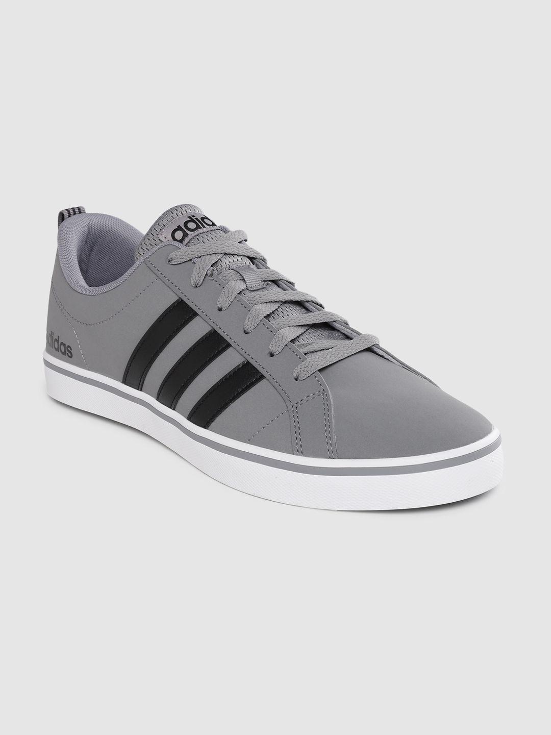 adidas men grey vs pace perforated detail sneakers