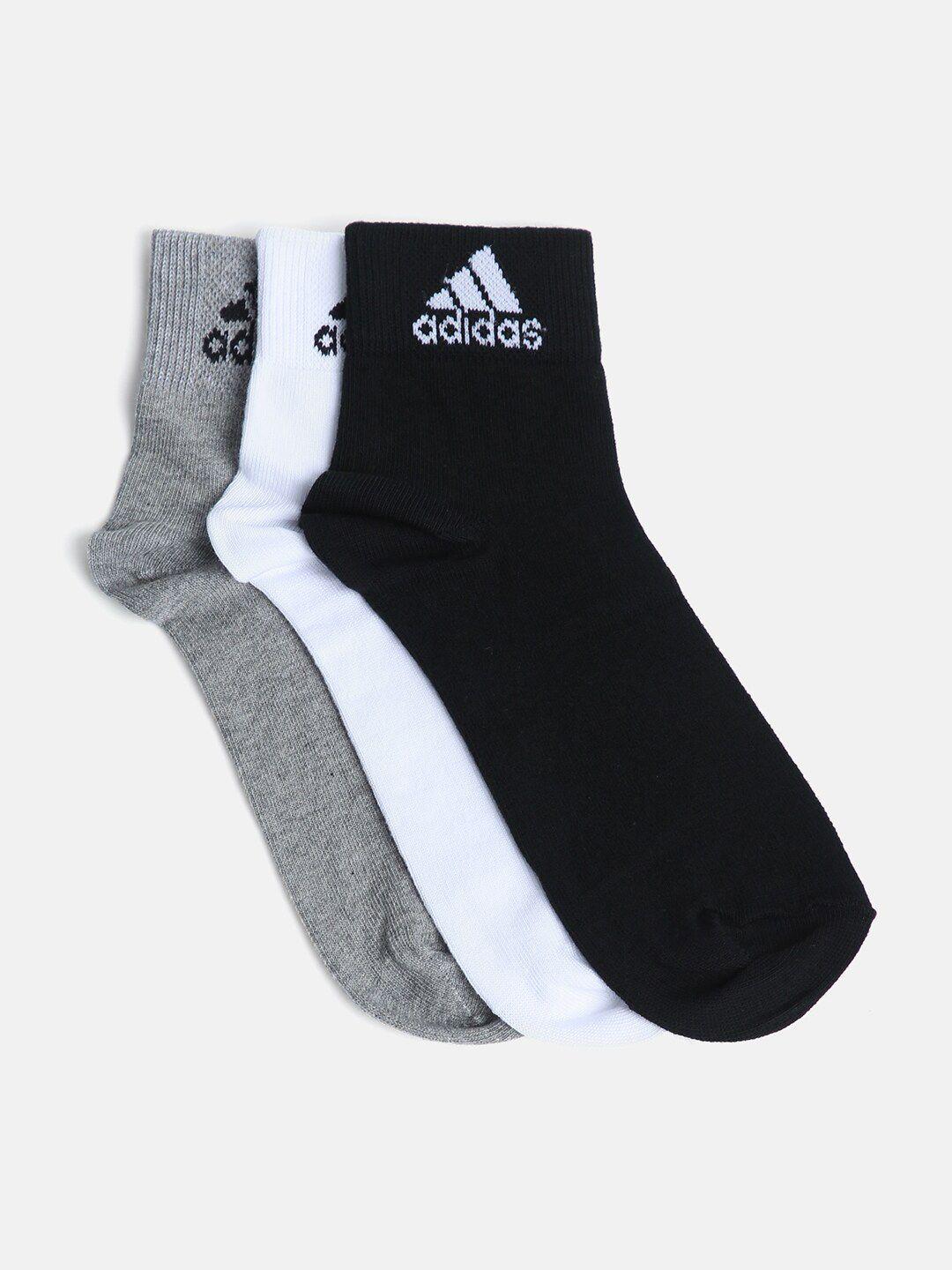 adidas men pack of 3 ankle-length socks