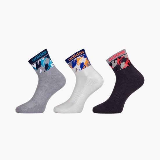 adidas men printed calf-length socks - pack of 3