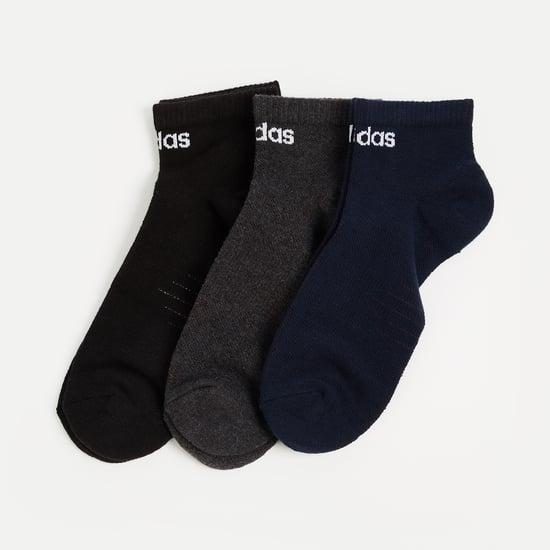 adidas men solid ankle-length socks - pair of 3