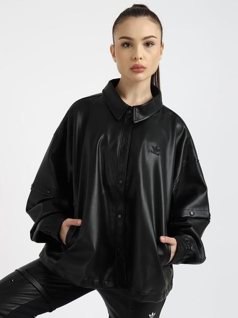 adidas originals black regular fit jacket