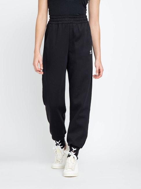 adidas originals black relaxed fit cuffed pant joggers