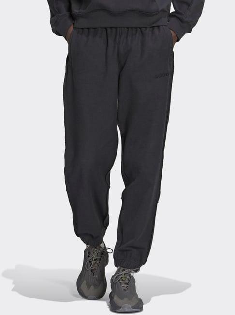 adidas originals carbon black cotton loose fit sports joggers