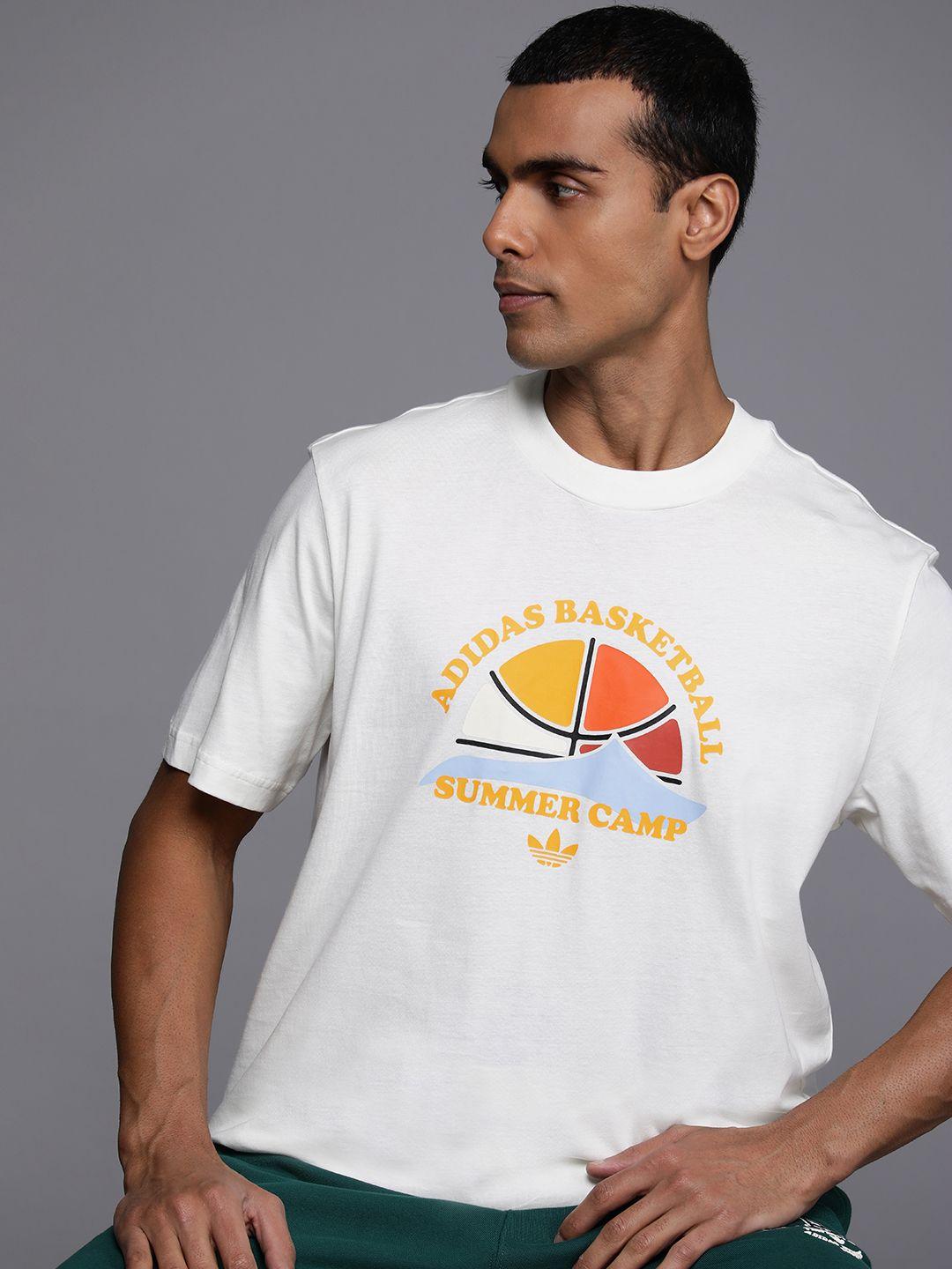 adidas originals men printed basketball pure cotton t-shirt
