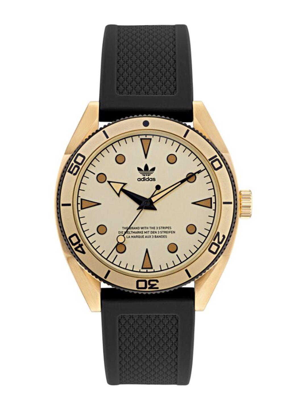 adidas originals men printed dial & textured straps analogue watch aofh22002