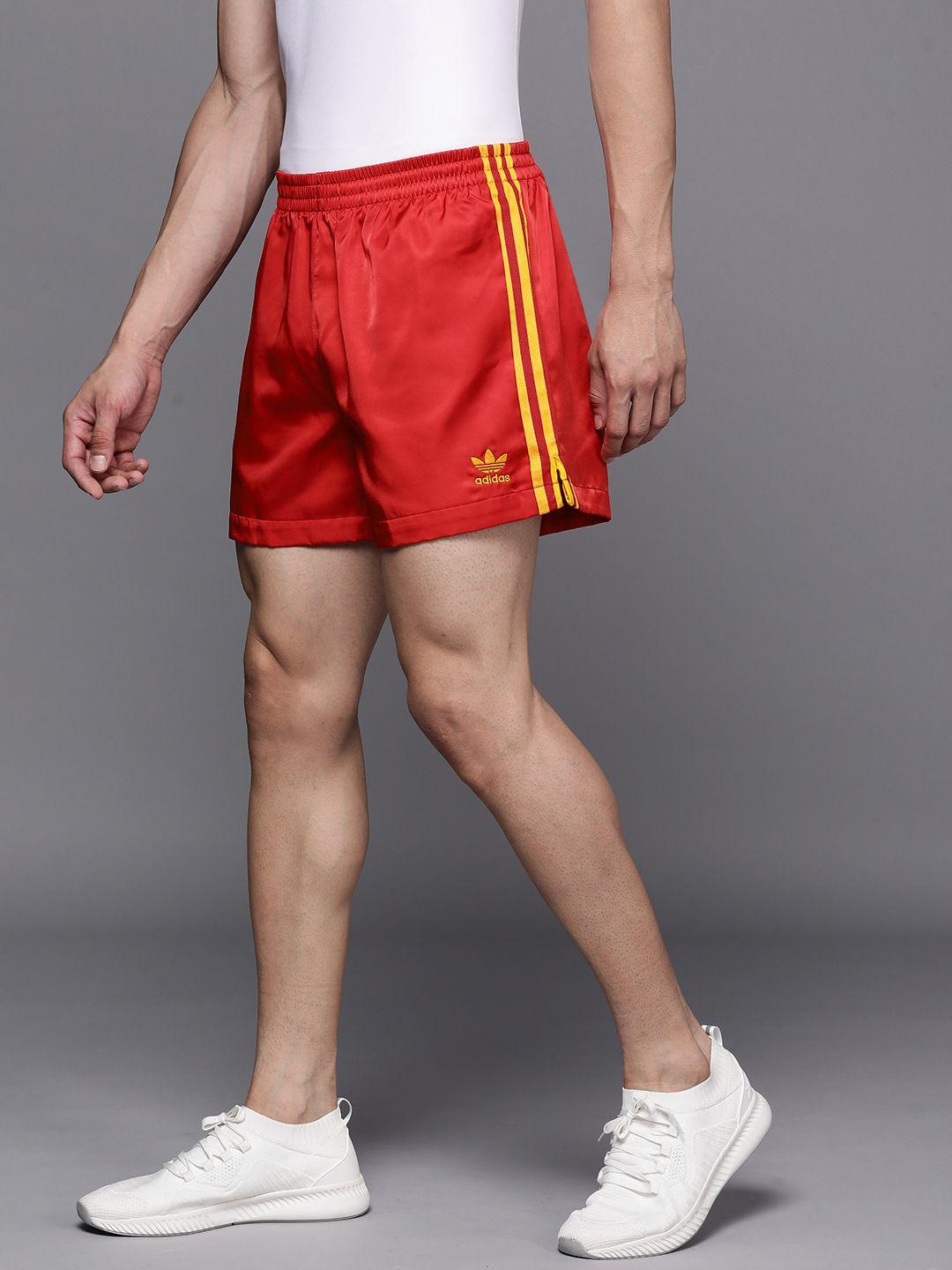 adidas originals men red football nations woven shorts