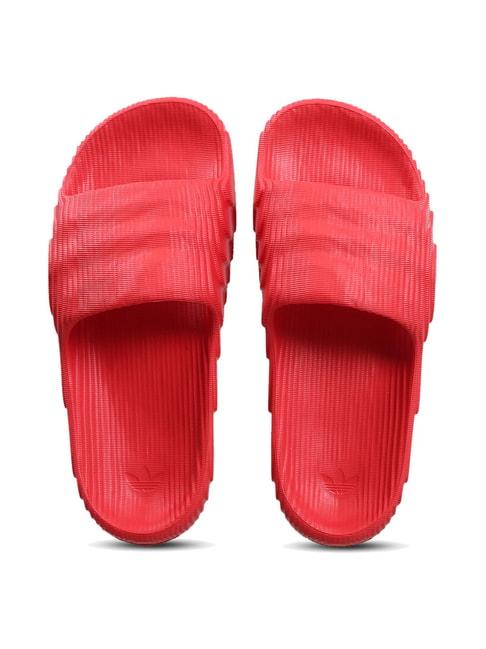 adidas originals men's adilette 22 red slides