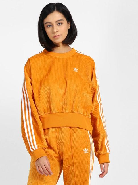 adidas originals orange cotton sweatshirt