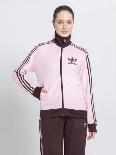 adidas originals pink striped sports jacket