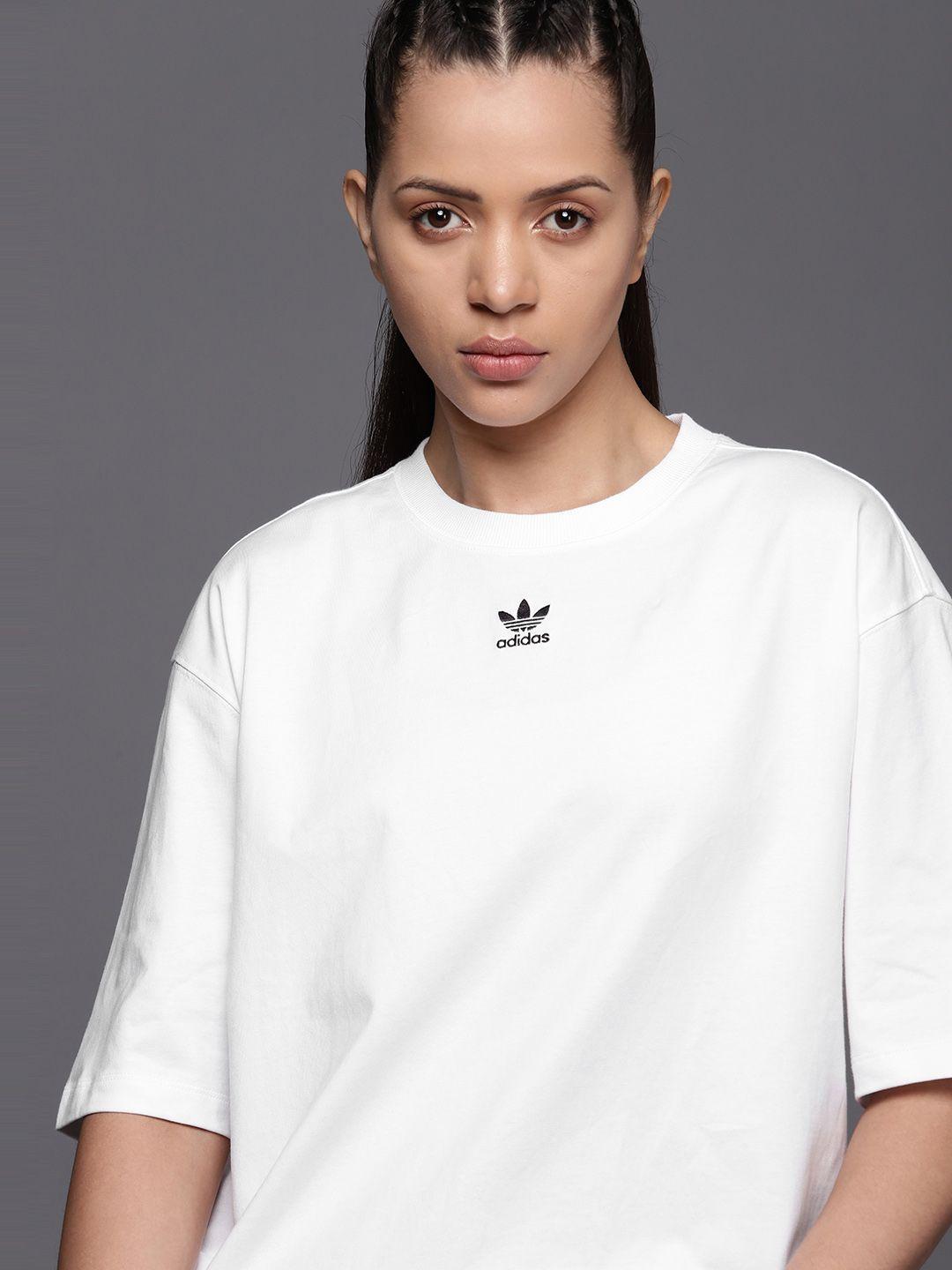 adidas originals pure cotton drop-shoulder sleeves loose t-shirt