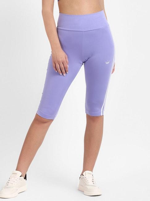 adidas originals purple mid rise capri tights