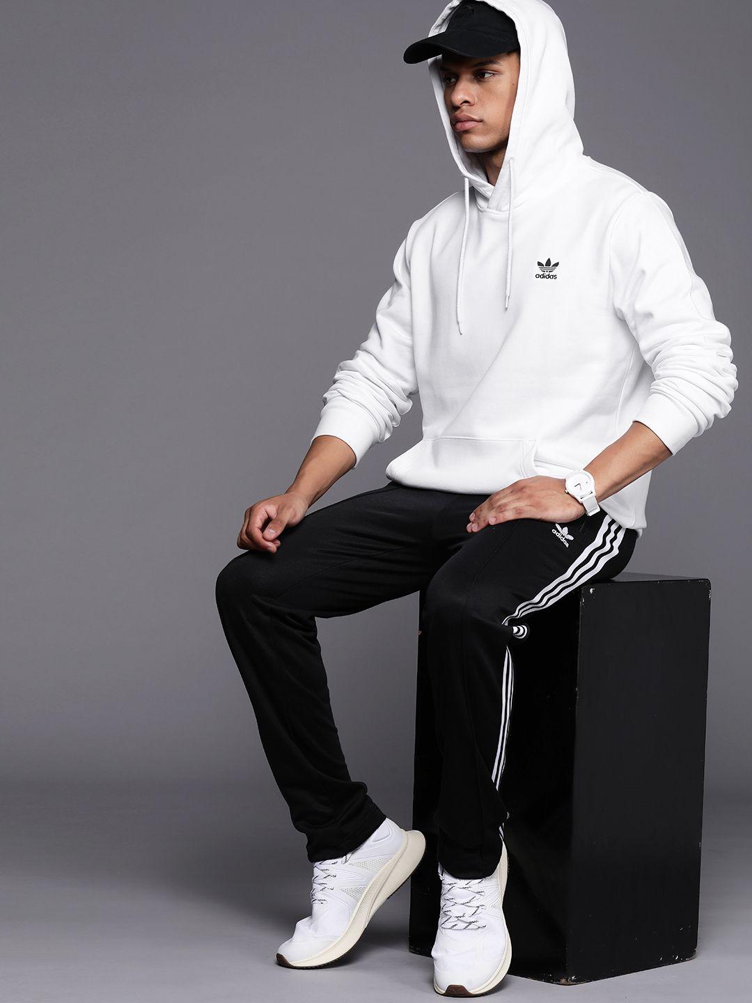 adidas originals sustainable pure cotton trefoil essentials hooded sweatshirt