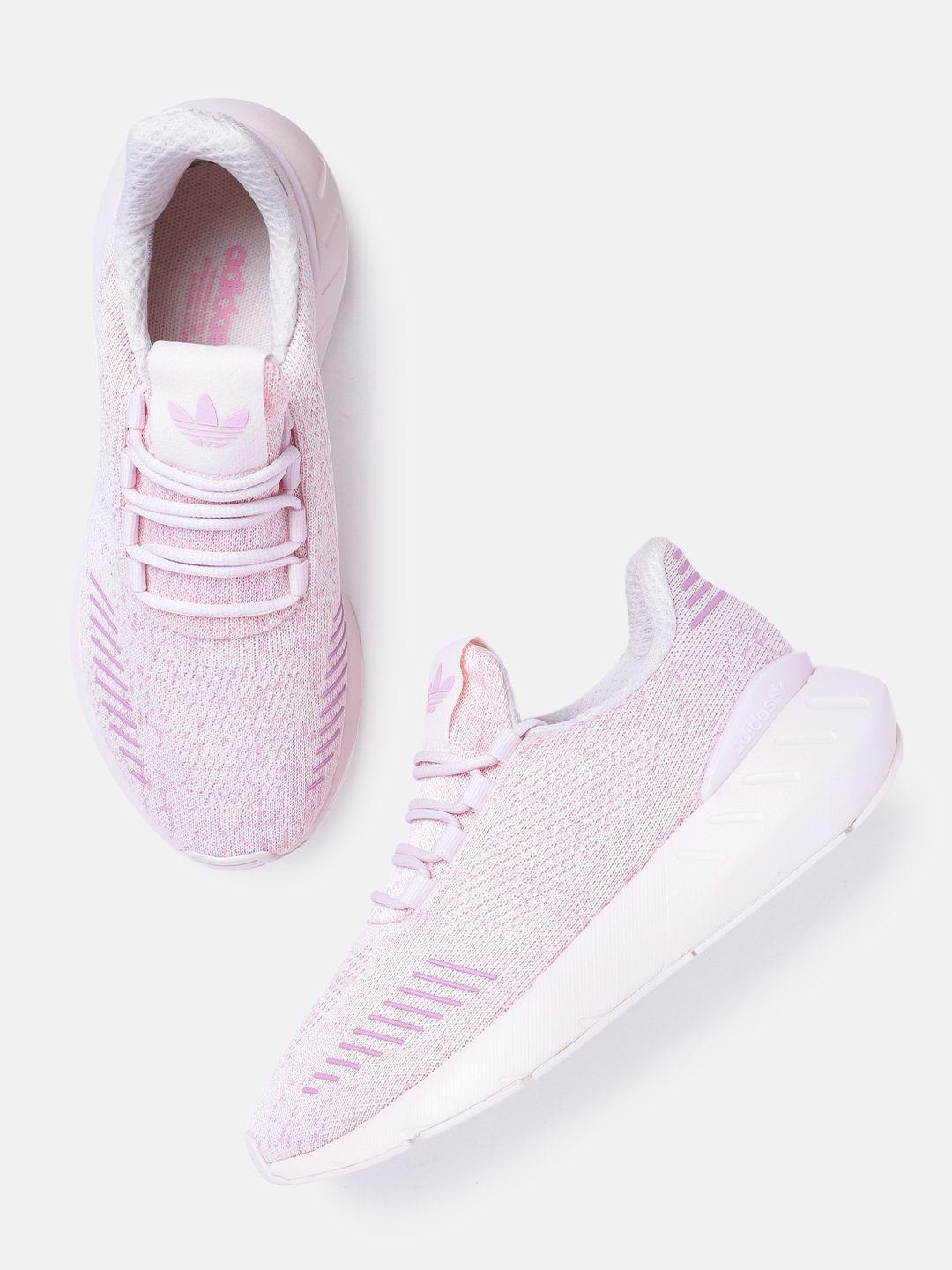 adidas originals women pink woven design swift run 22 decon sneakers