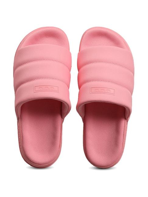 adidas originals women's adilette essential pink slides