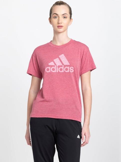 adidas pink printed t-shirt