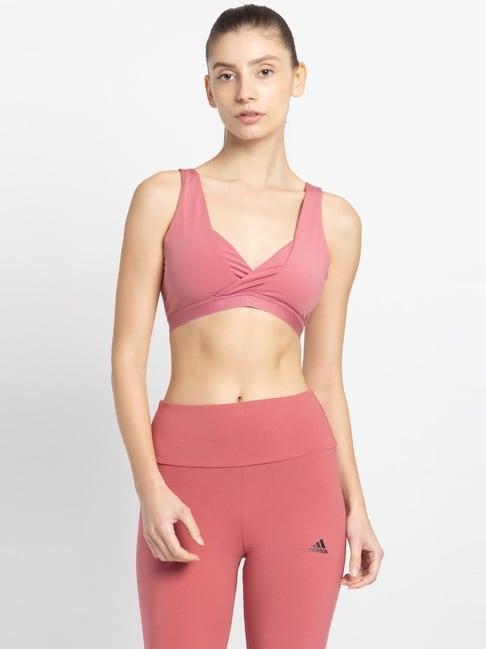 adidas pink training bra