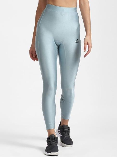 adidas powder blue fitted tights