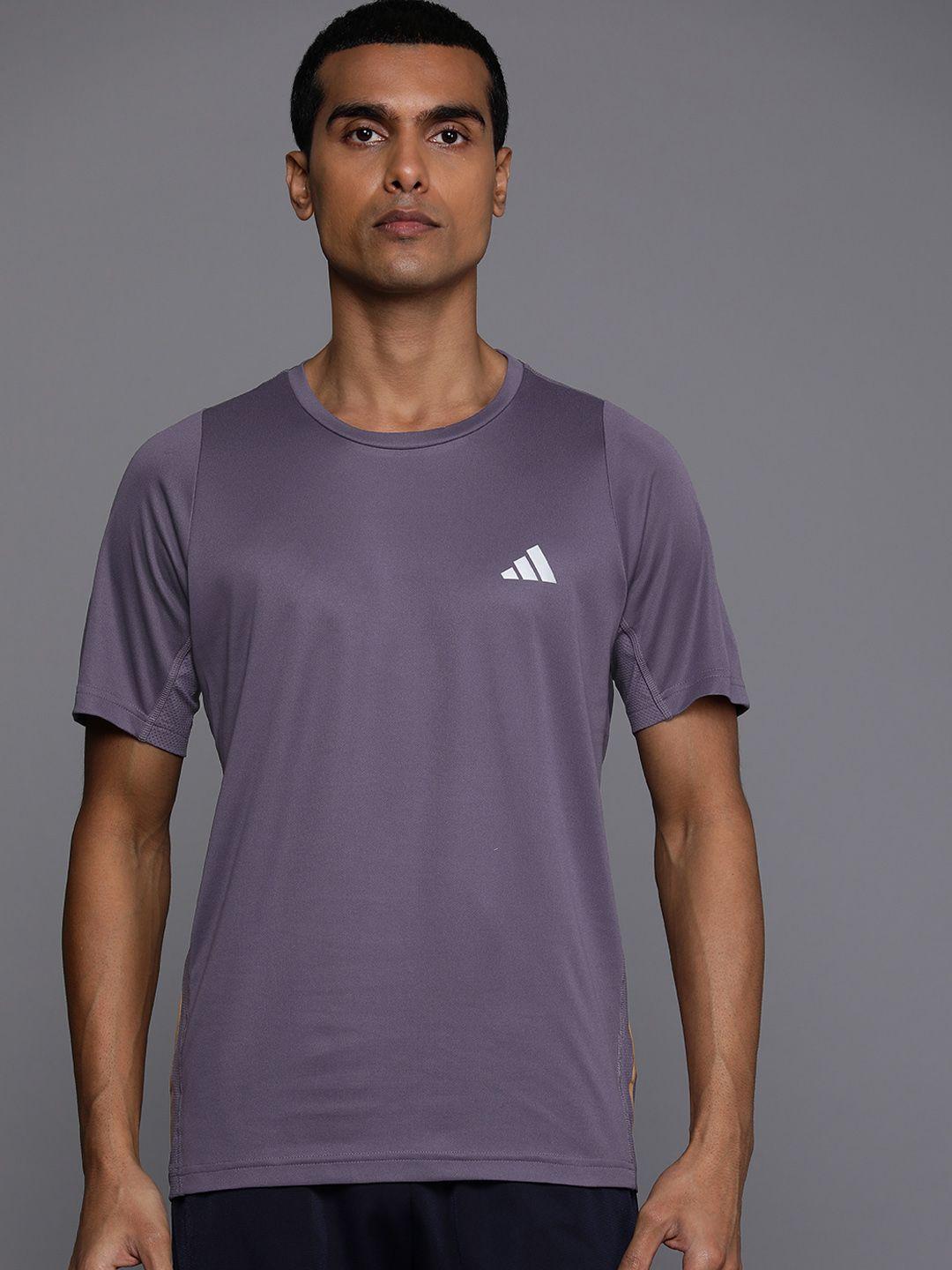 adidas run icons 3-striped slim fit t-shirt
