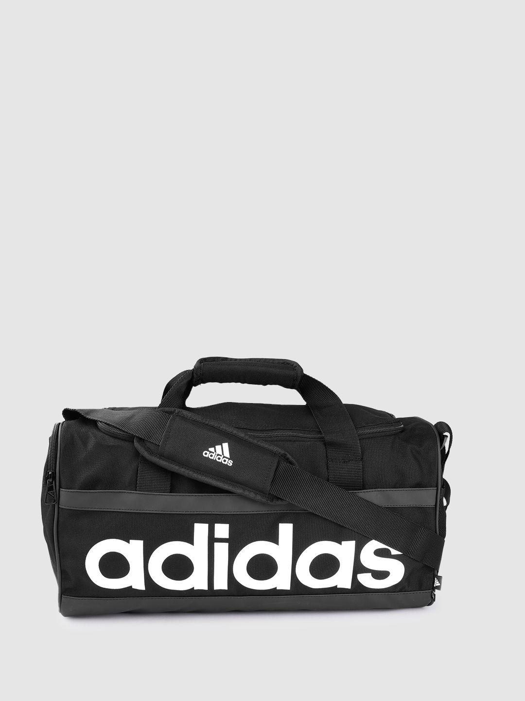 adidas unisex brand logo printed medium-sized linear duffel bag- 20l