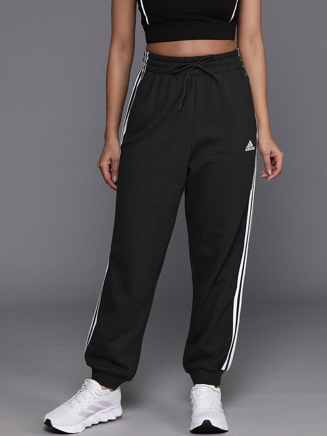 adidas women 3-striped french terry pure cotton loose fit joggers