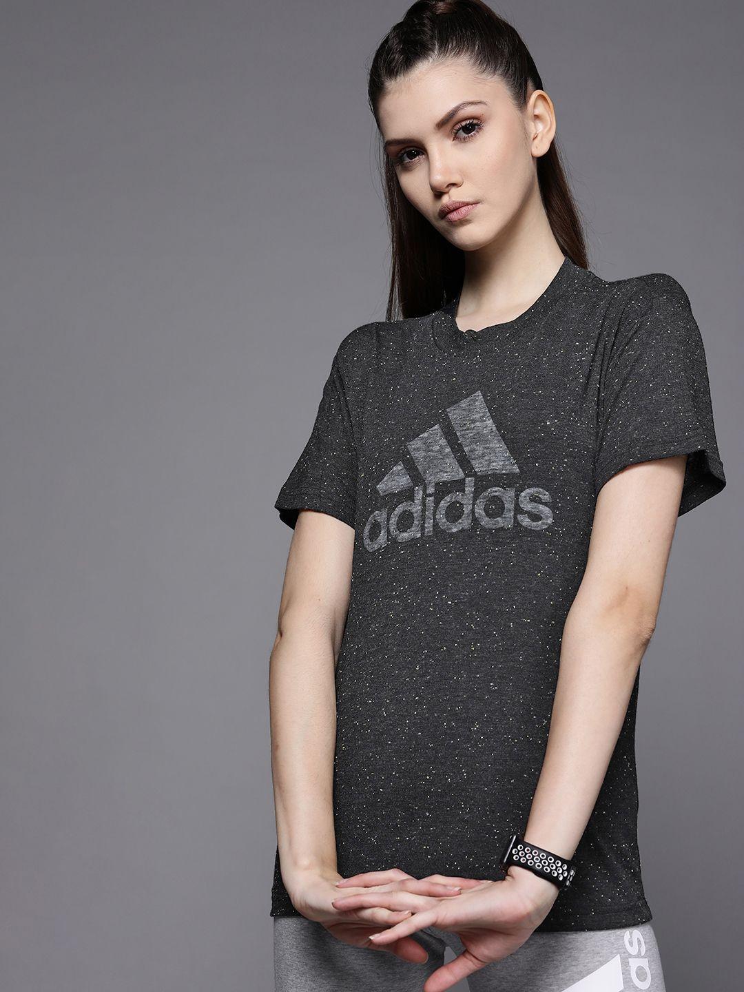 adidas women charcoal future icons winners 3 t-shirt