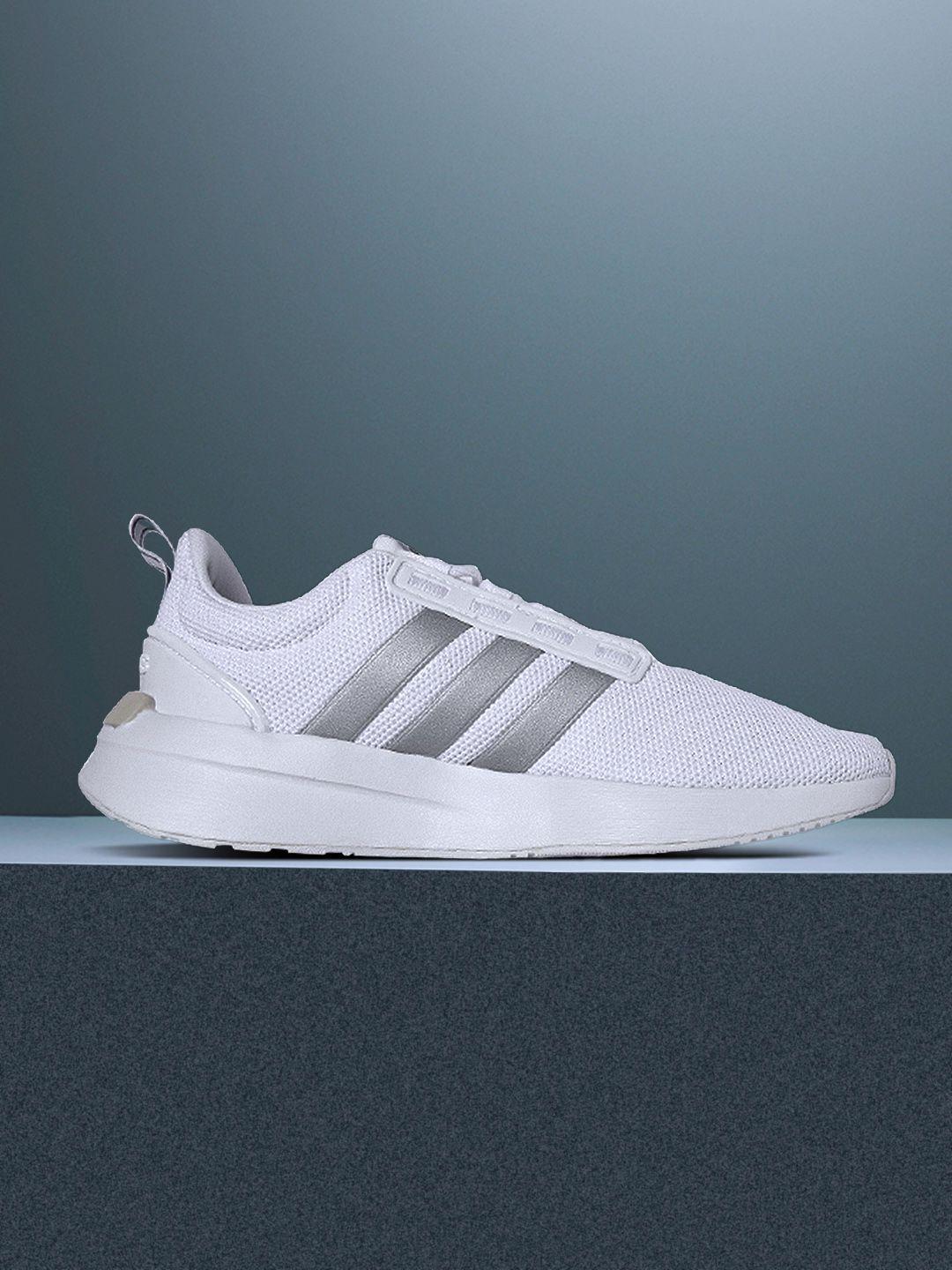 adidas women white & silver-toned racer tr21 sustainable shoes