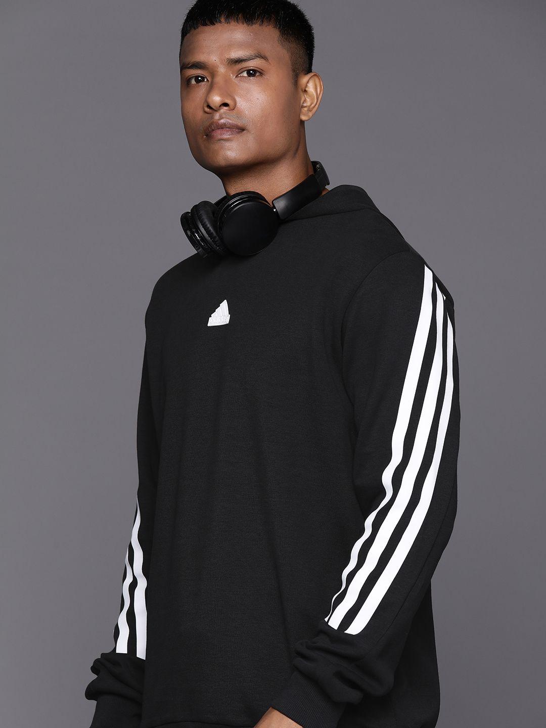 adidas 3-stripes hooded sweatshirt