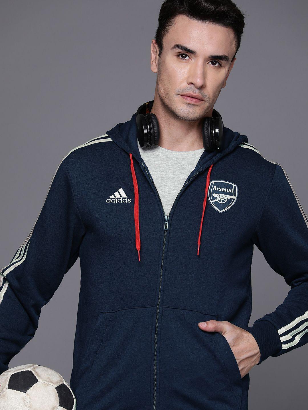 adidas arsenal fc dna full zip hooded sweatshirt