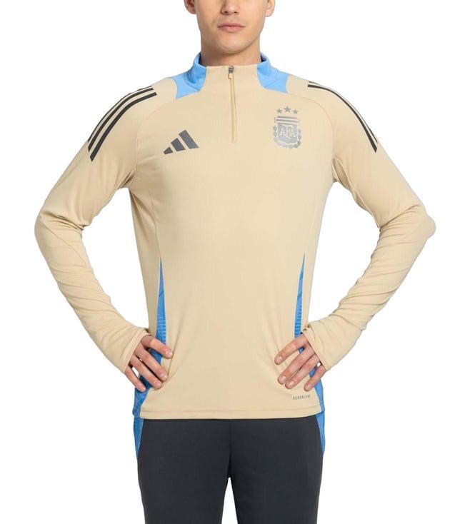 adidas beige printed slim fit sweatshirt