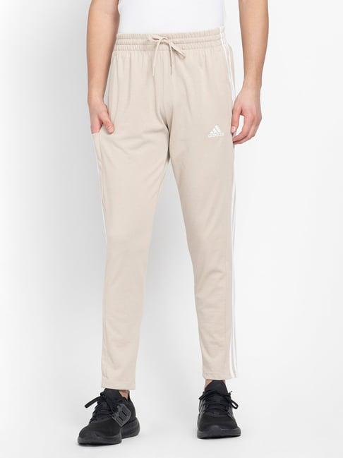 adidas beige regular fit sports trackpants