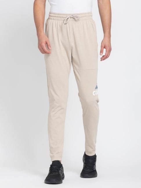 adidas beige regular fit trackpants