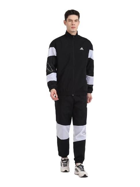 adidas black & white tracksuit