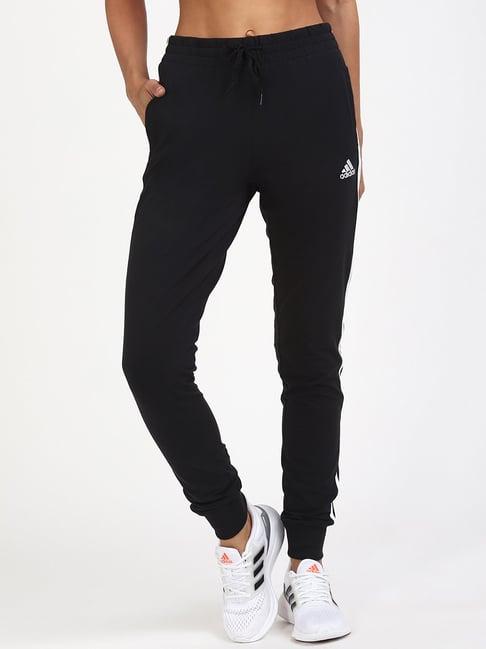 adidas black cotton joggers