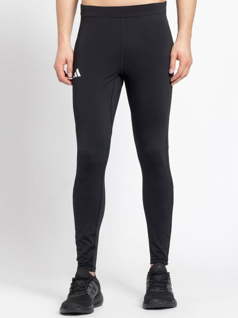 adidas black fitted adizero essentials running tights