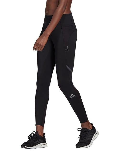 adidas black fitted fit tights