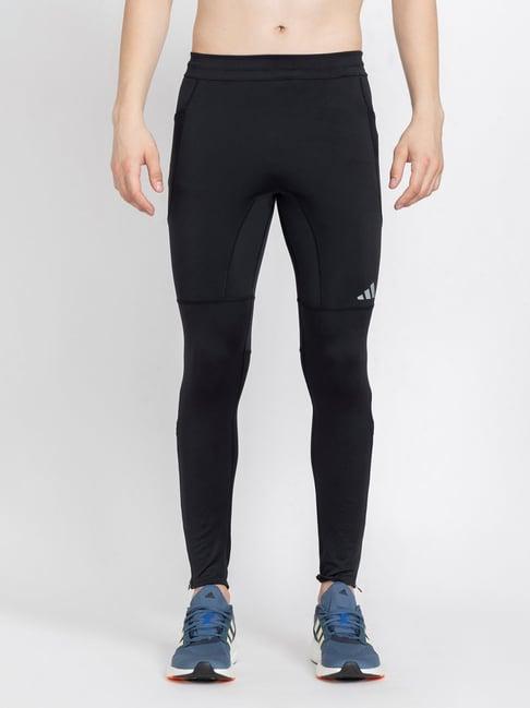 adidas black fitted sports tights