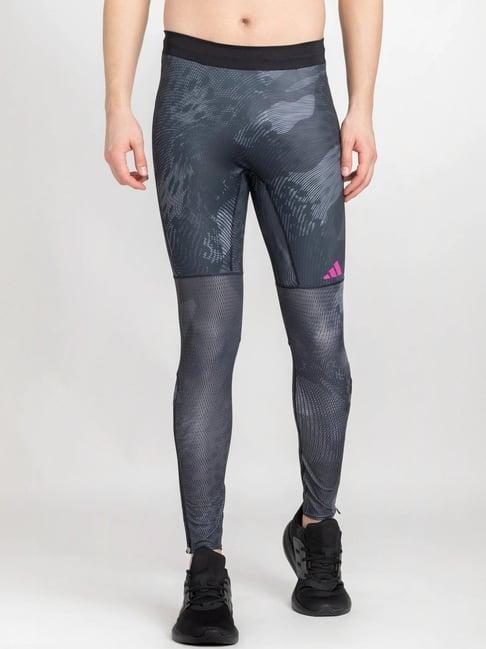 adidas black fitted striped sports tights