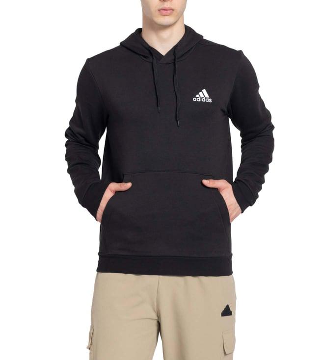 adidas black logo regular fit hoodie