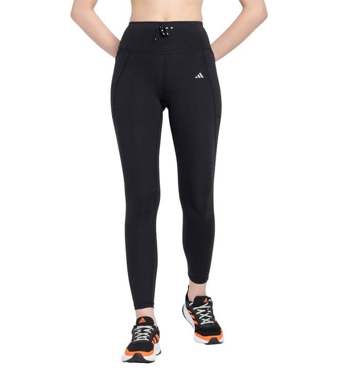 adidas black logo tight fit tights