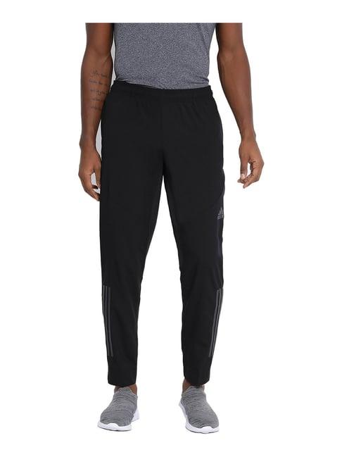 adidas black polyester trackpants