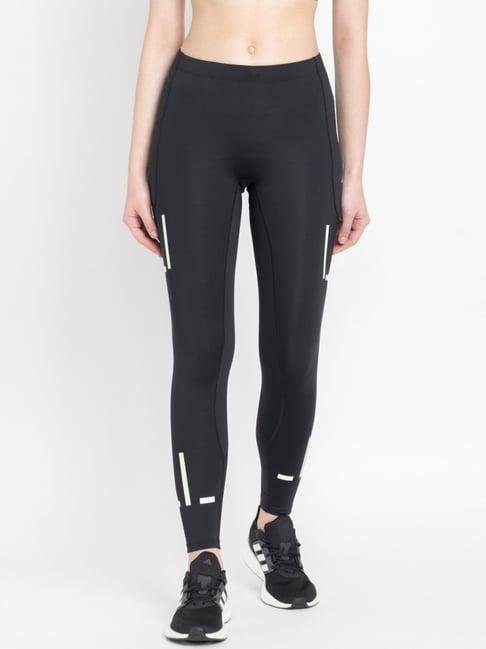 adidas black printed sports tights