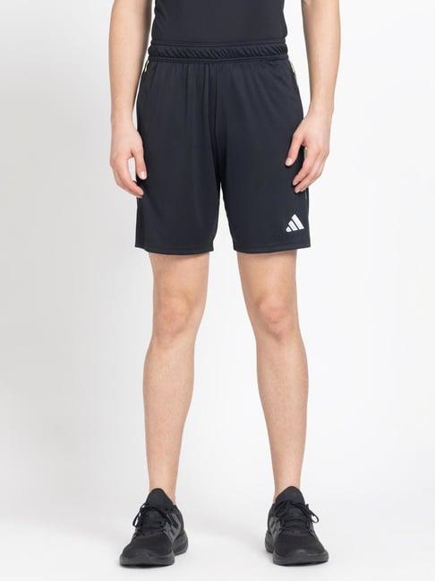 adidas black regular fit printed shorts