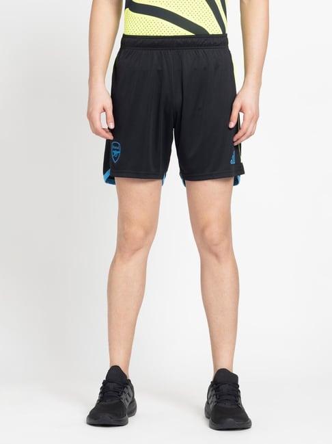 adidas black regular fit printed shorts