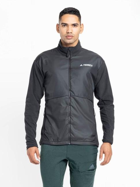 adidas black regular fit sports jacket