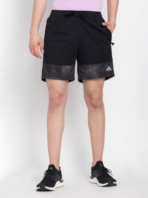 adidas black regular fit sports shorts