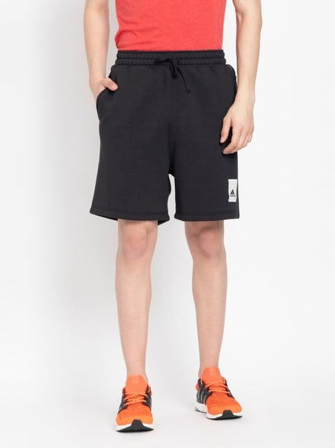 adidas black regular fit sports shorts