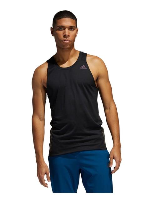 adidas black regular fit sports t-shirt