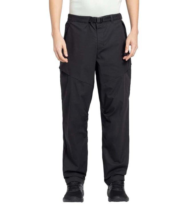 adidas black regular fit trackpants